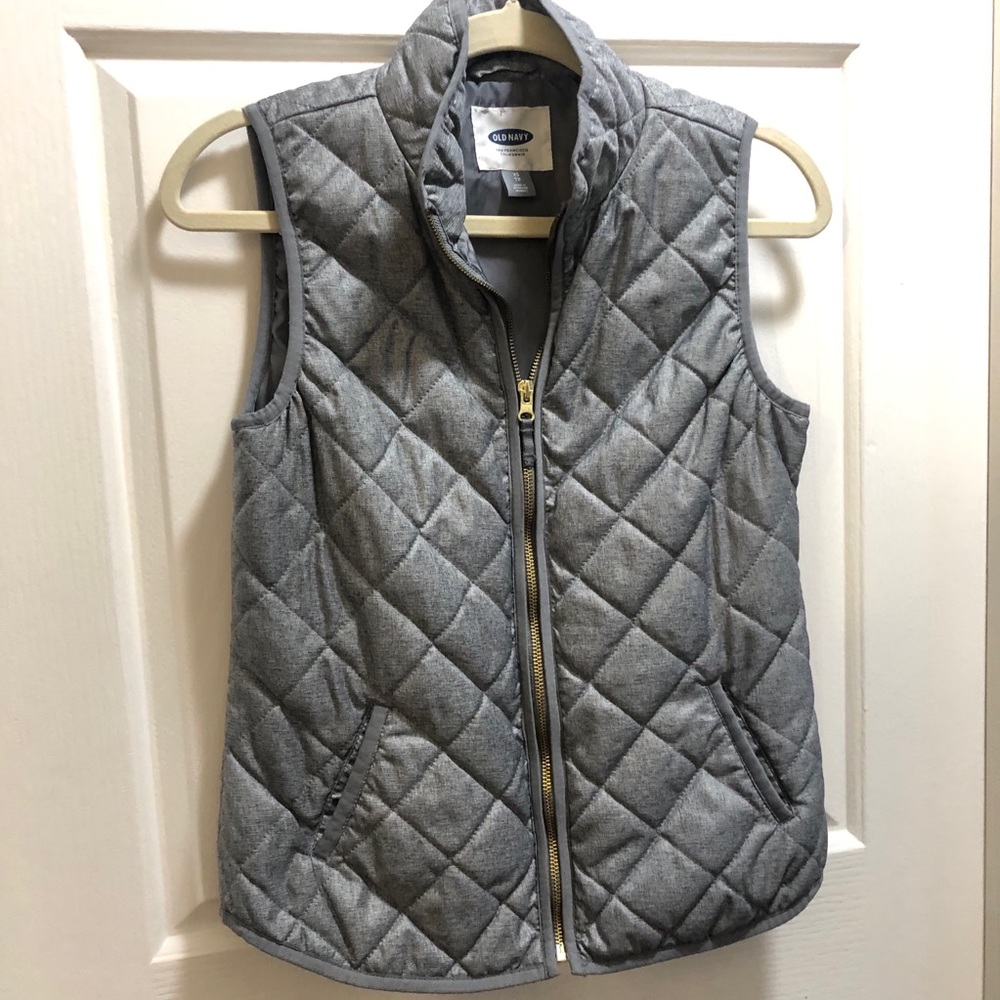 Quilted Vest- Grey